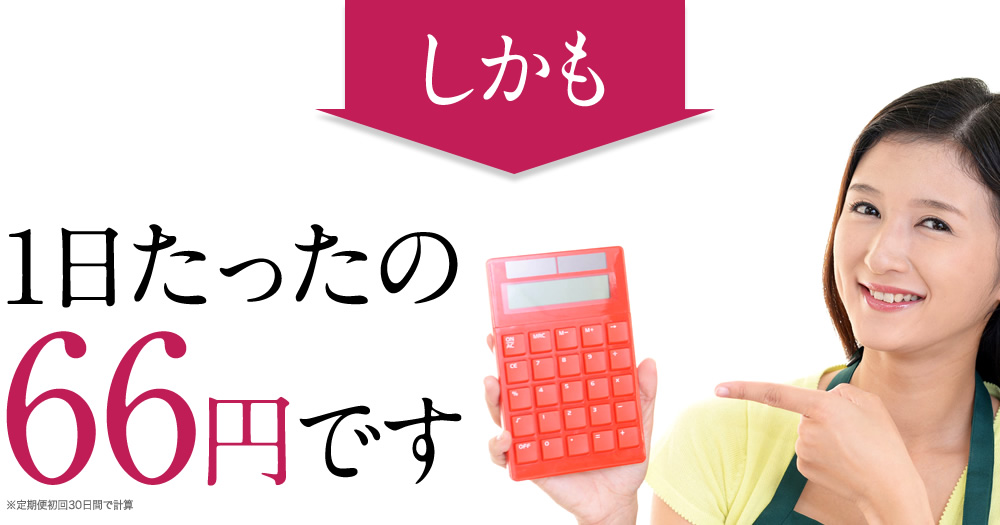 しかも1日たったの66円です